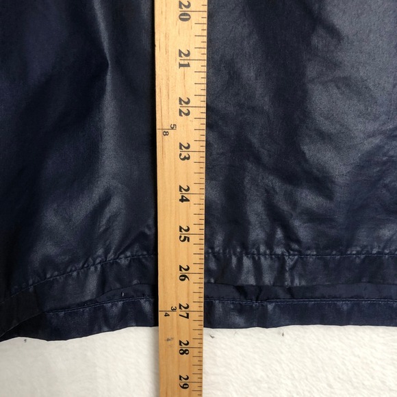 VTG Le Tigre Pullover Anorak Jacket Windbreaker Sz L 44" Hooded Navy Blue Mens - Picture 7 of 11